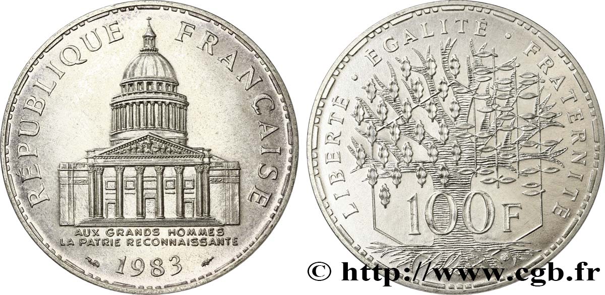 100 francs Panthéon 1983  F.451/3 SUP60 
