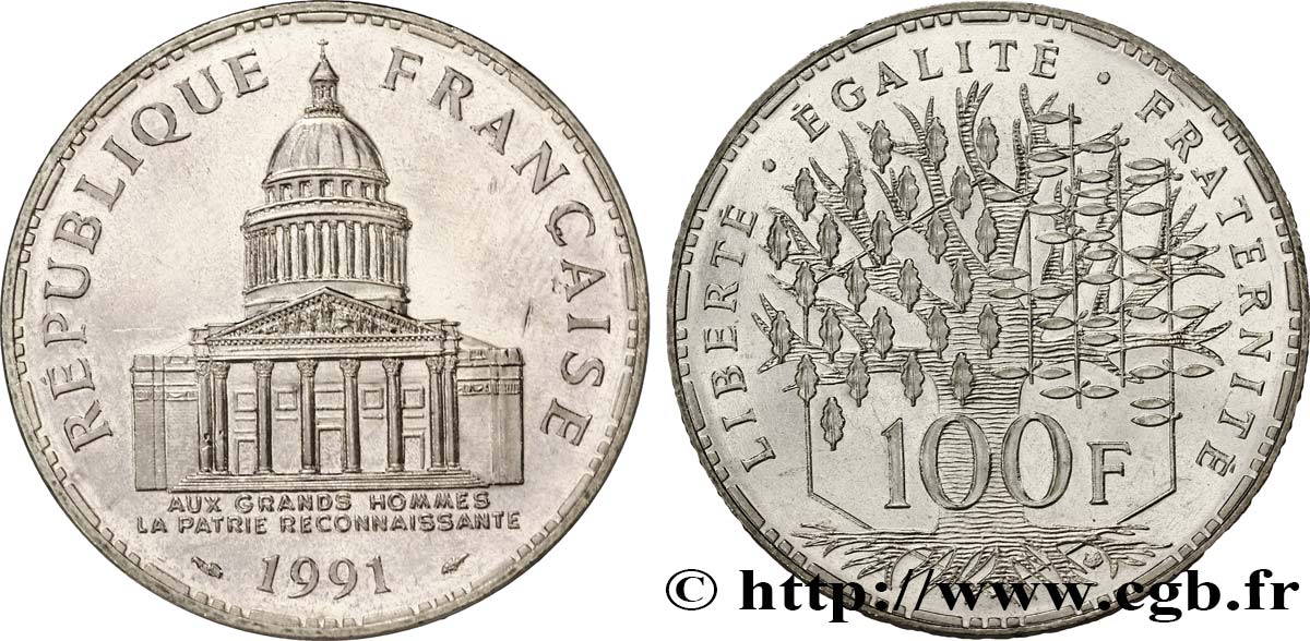 100 francs Panthéon 1991  F.451/11 SPL60 