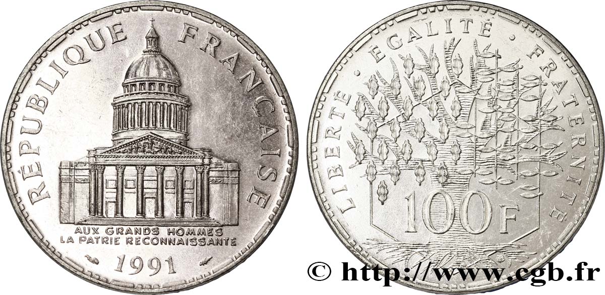 100 francs Panthéon 1991  F.451/11 SUP60 