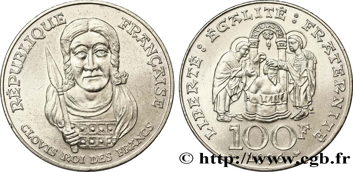 100 francs Clovis 1996  F.464/2 AU58 
