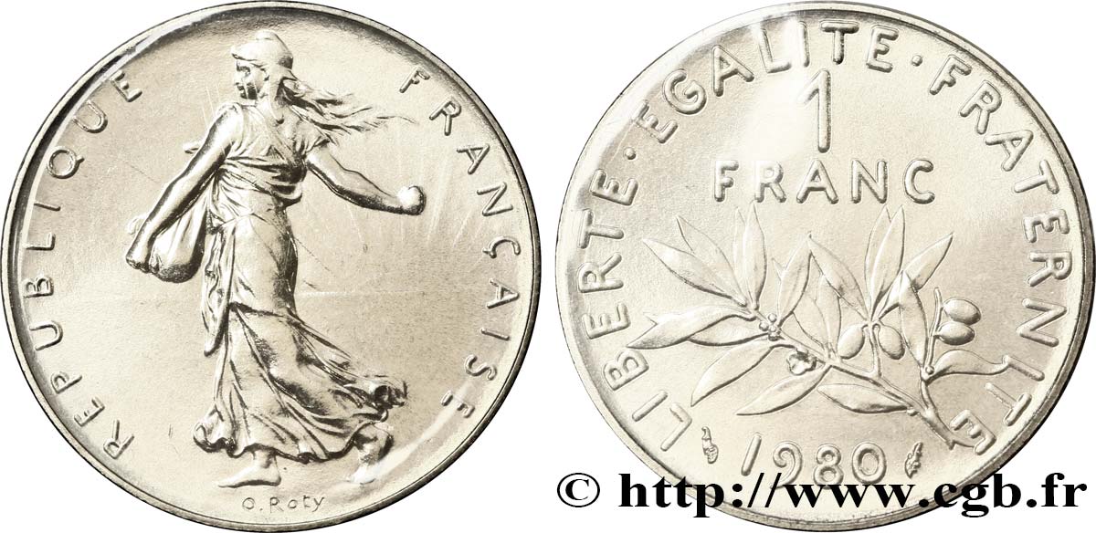 1 franc Semeuse, nickel 1980 Pessac F.226/25 FDC68 