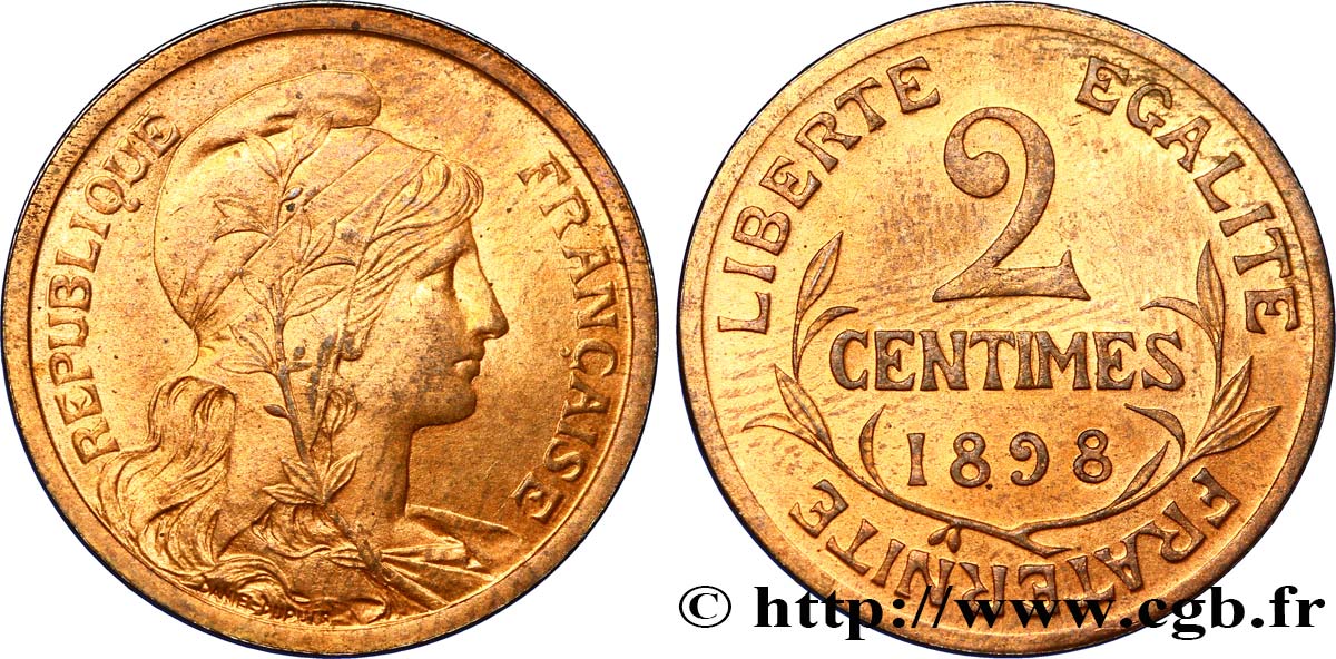2 centimes Daniel-Dupuis 1898 Paris F.110/1 SUP60 