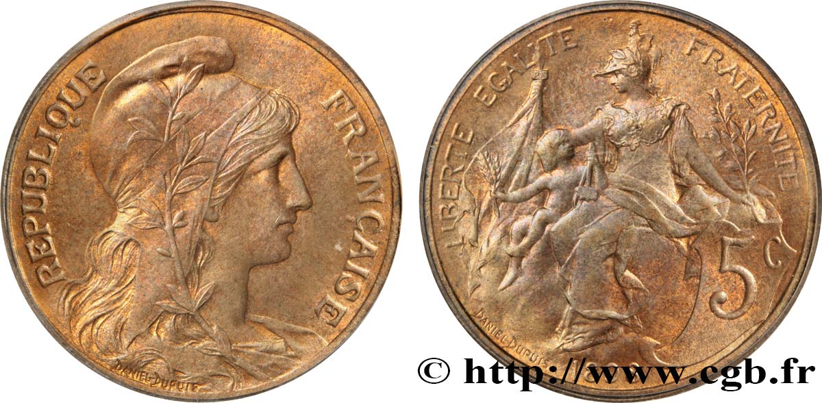5 centimes Daniel-Dupuis 1898  F.119/5 MS64 