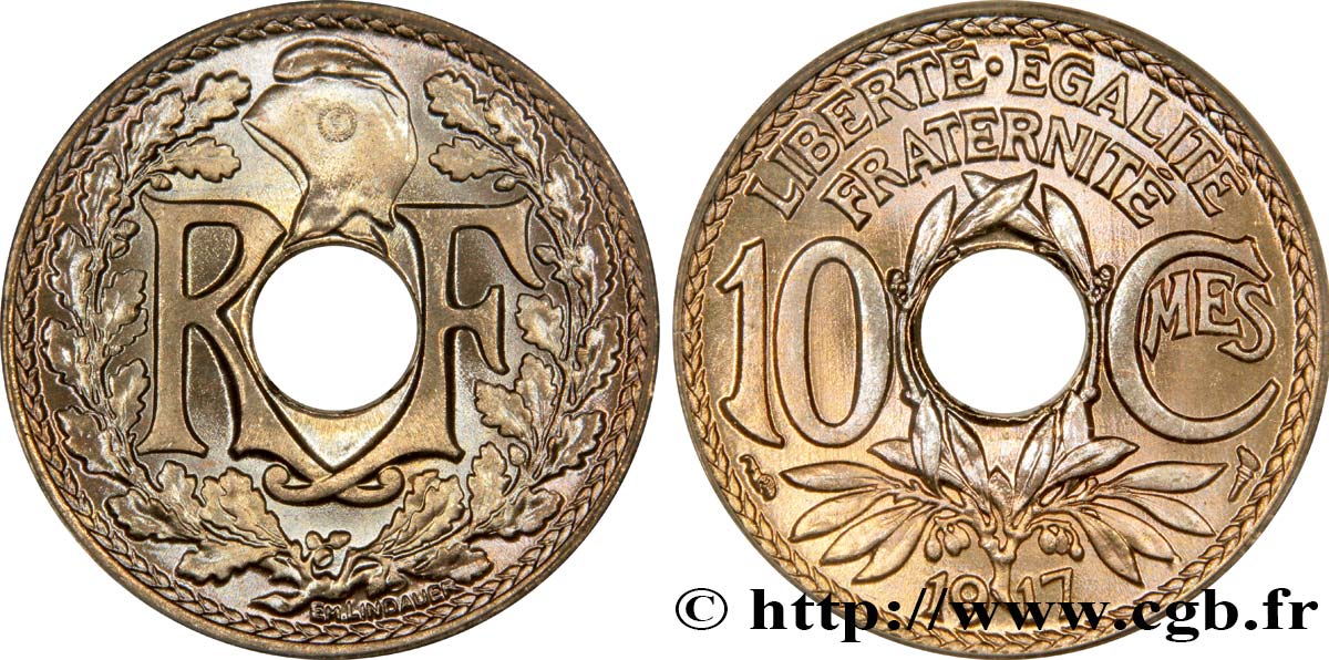 10 centimes Lindauer 1917  F.138/1 FDC66 
