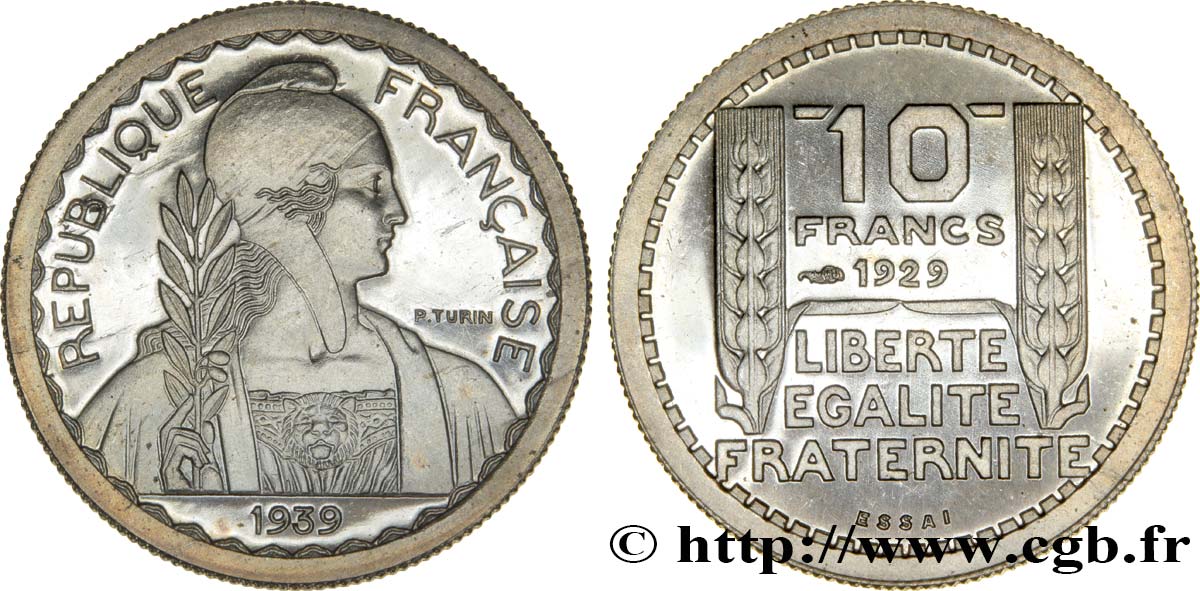 Préparation de la 5 francs Pétain, petit module, 21 mm, 4,5 g - Essai en cupro-nickel n.d. Paris GEM.174 22 fST64 