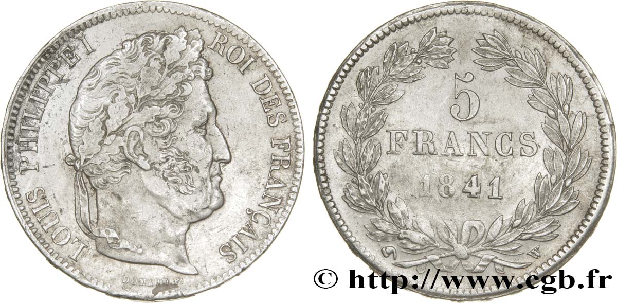 5 francs IIe type Domard 1841 Lille F.324/94 BB48 