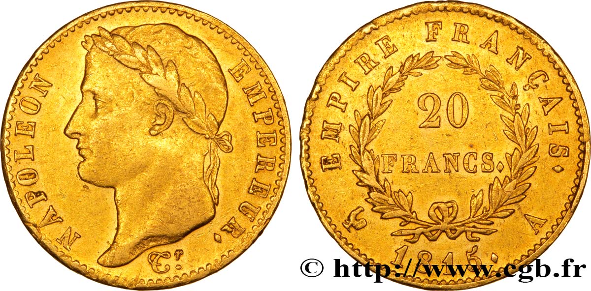 20 francs or Napoléon tête laurée, Cent-Jours 1815 Paris F.516A/1 SS45 