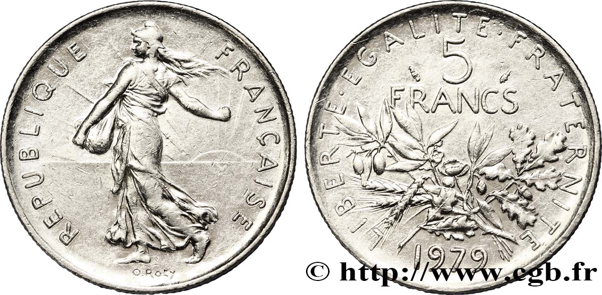 5 francs Semeuse, nickel 1979 Pessac F.341/11 SS45 