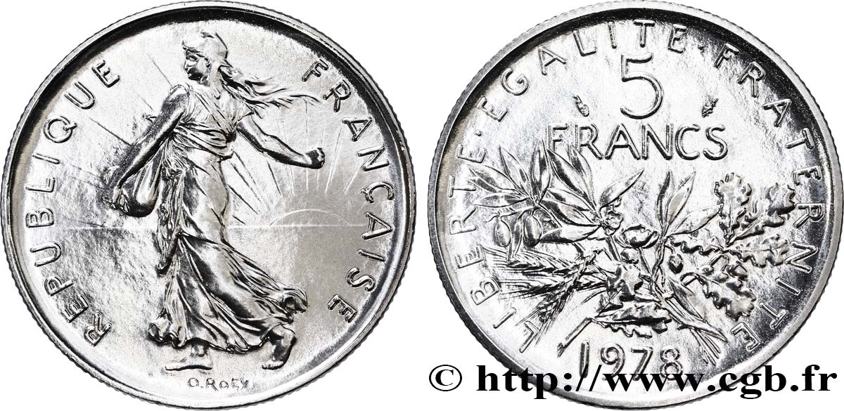 5 francs Semeuse, nickel 1978 Pessac F.341/10 FDC68 