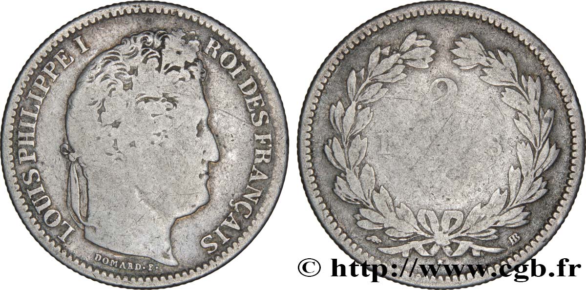 2 francs Louis-Philippe 1832 Strasbourg F.260/6 B8 