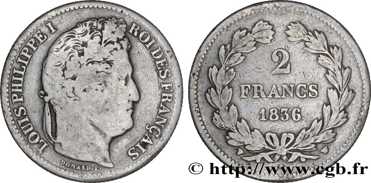 2 francs Louis-Philippe 1836 Lille F.260/57 B12 