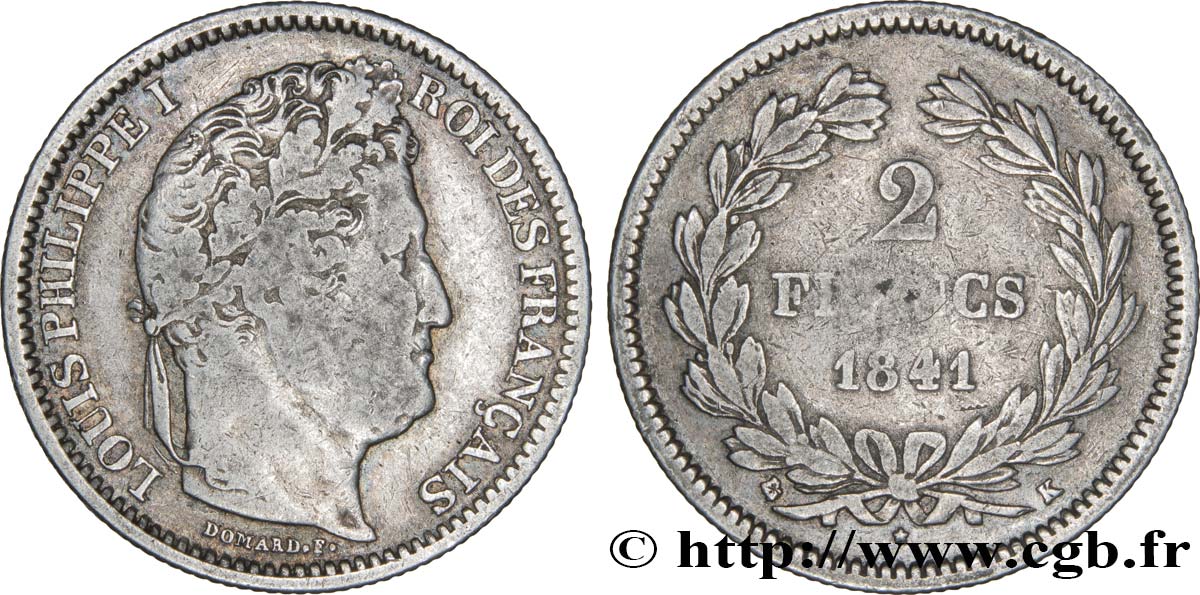2 francs Louis-Philippe 1841 Bordeaux F.260/85 SGE12 