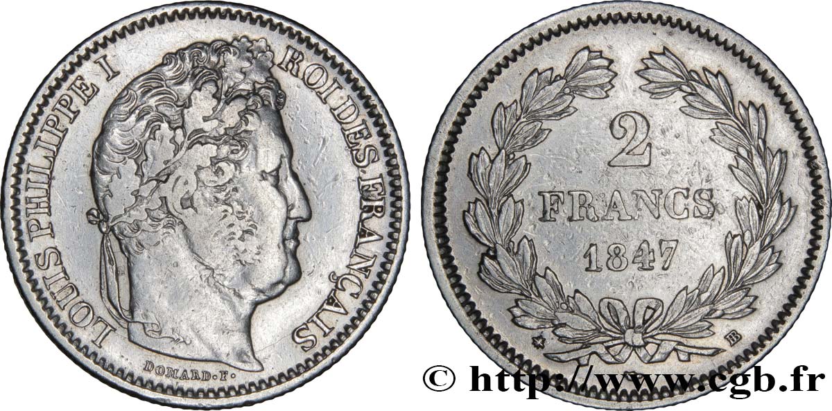2 francs Louis-Philippe 1847 Strasbourg F.260/113 TB30 