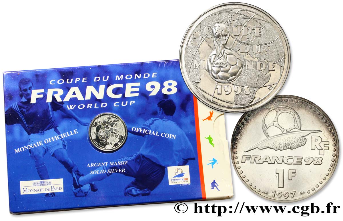 Brillant Universel 1 franc Coupe du Monde de Football 1998 1997  F.1003 1 ST 