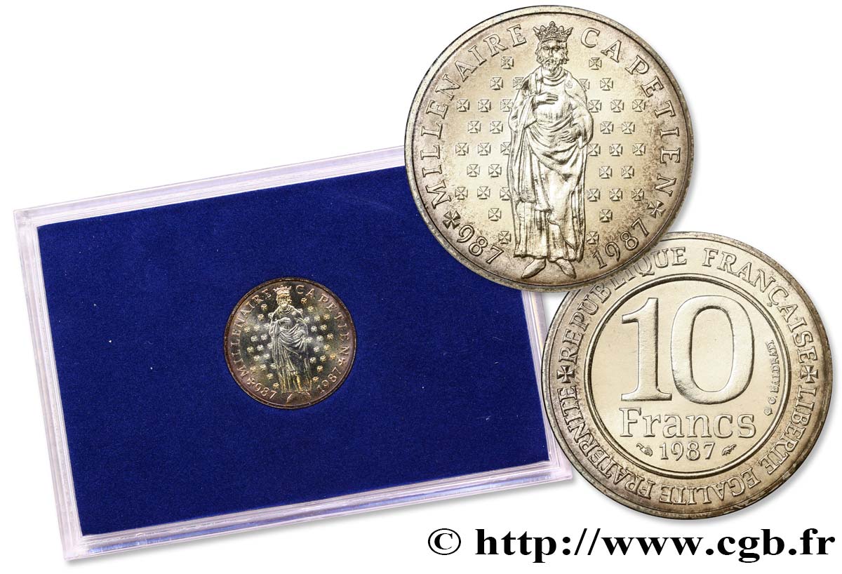 Brillant Universel 10 francs - Millénaire capétien 1987  F.1301  4 FDC68 