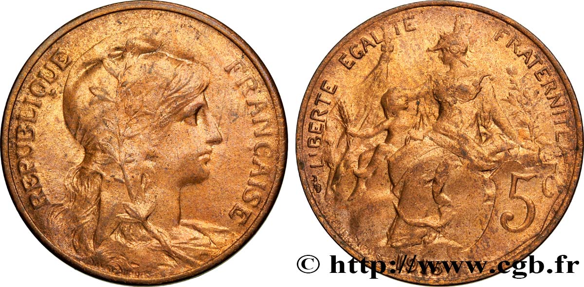 5 centimes Daniel-Dupuis 1915  F.119/27 SUP58 