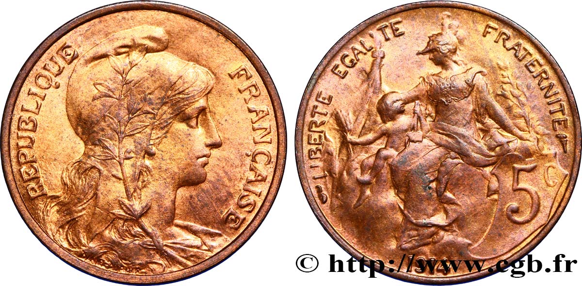 5 centimes Daniel-Dupuis 1915  F.119/27 SPL58 