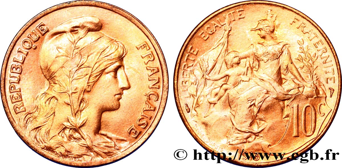 10 centimes Daniel-Dupuis 1913  F.136/22 MS63 