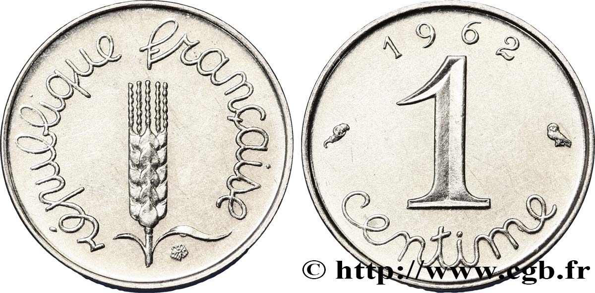 1 centime Épi, avec rebord 1962 Paris F.106/5 BB50 