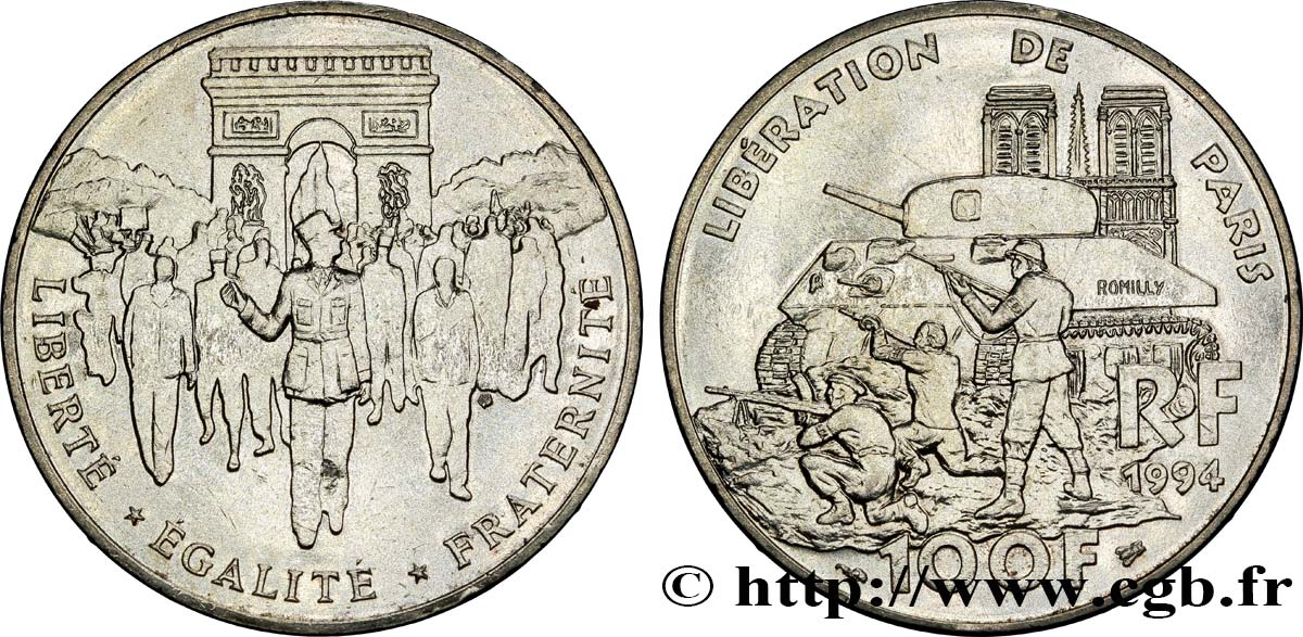 100 francs Libération de Paris 1994  F.462/2 EBC62 