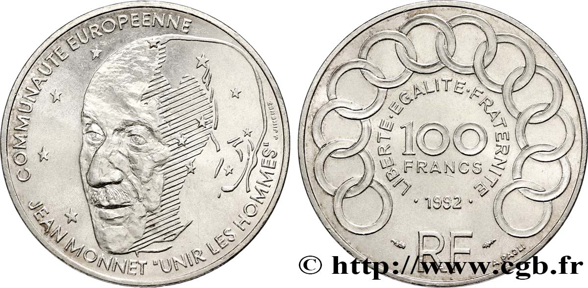 100 francs Jean Monnet 1992  F.460/2 SC64 