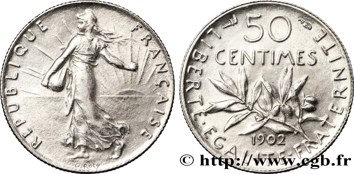 50 centimes Semeuse 1902  F.190/9 BB52 