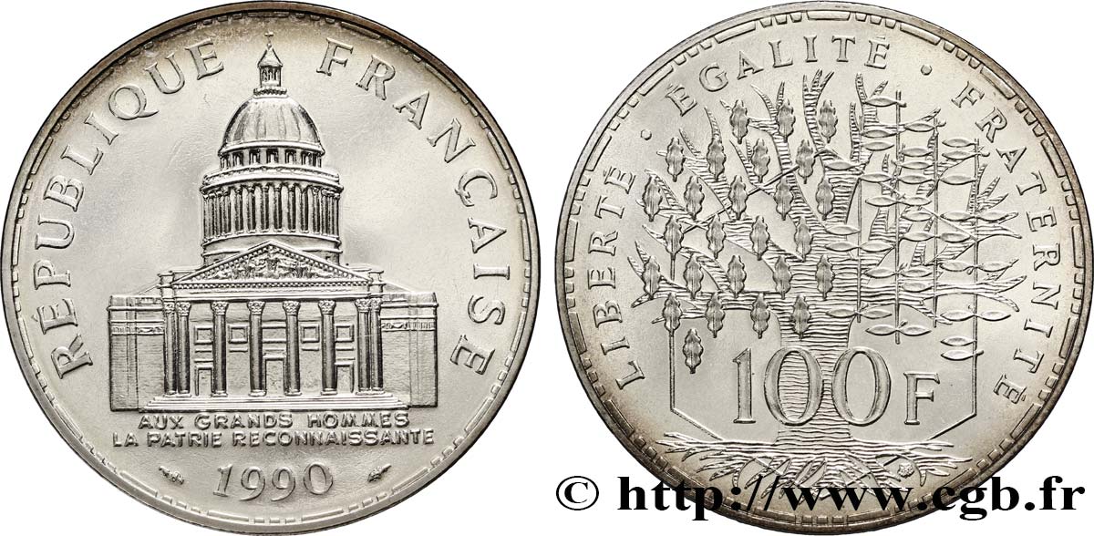 100 francs Panthéon 1990  F.451/10 MS65 