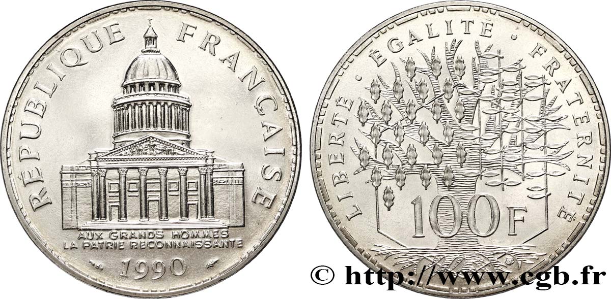 100 francs Panthéon 1990  F.451/10 MS65 