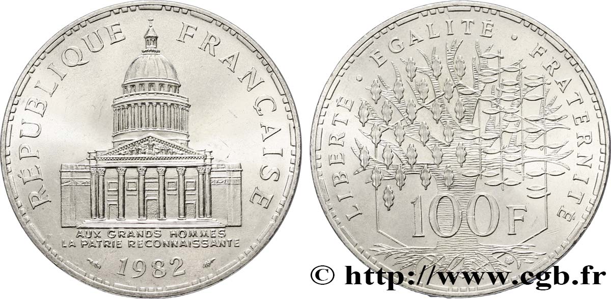 100 francs Panthéon 1982  F.451/2 SUP62 