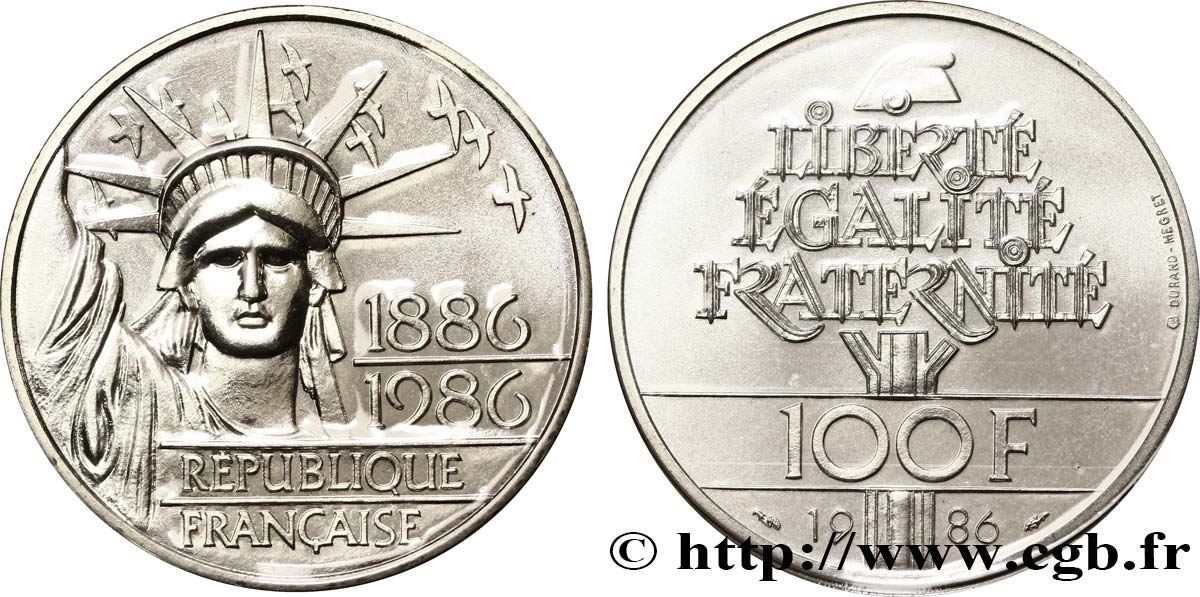 100 francs Liberté (Statue de la) 1986  F.454/2 FDC70 