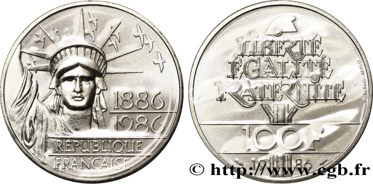 100 francs Liberté (Statue de la) 1986  F.454/2 MS70 