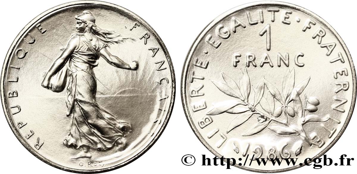 1 franc Semeuse, nickel 1986 Pessac F.226/31 FDC70 