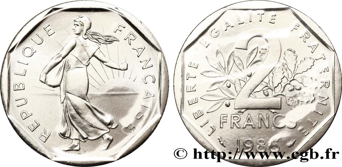 2 francs Semeuse, nickel 1986 Pessac F.272/10 FDC70 