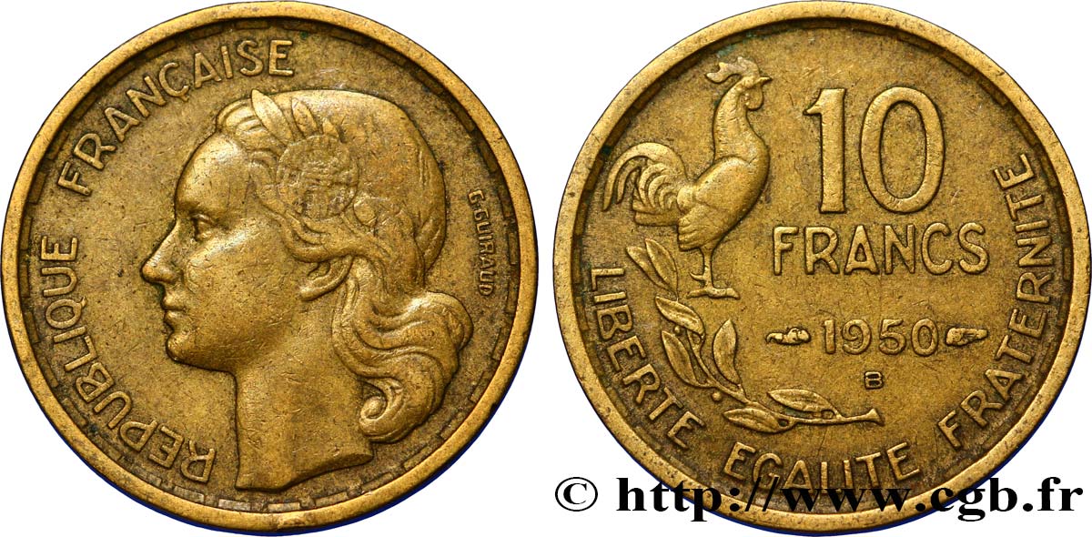 10 francs Guiraud 1950 Beaumont-Le-Roger F.363/3 TTB50 