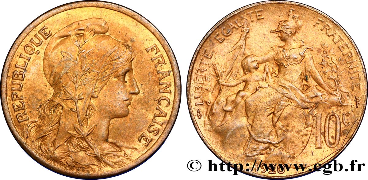 10 centimes Daniel-Dupuis 1920  F.136/29 AU58 