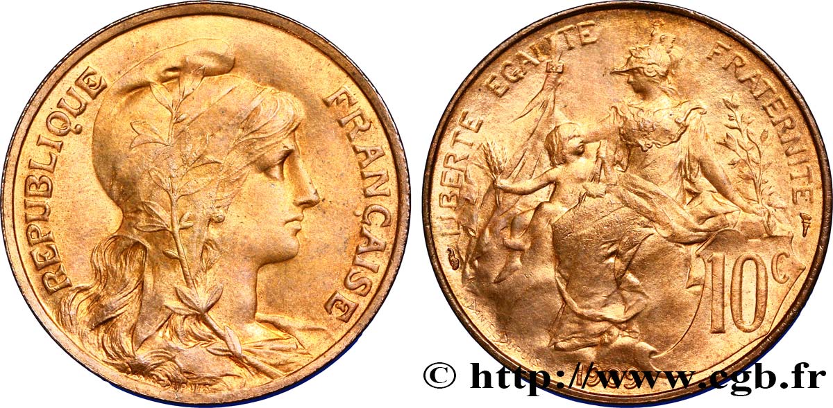 10 centimes Daniel-Dupuis 1909  F.136/18 SPL60 