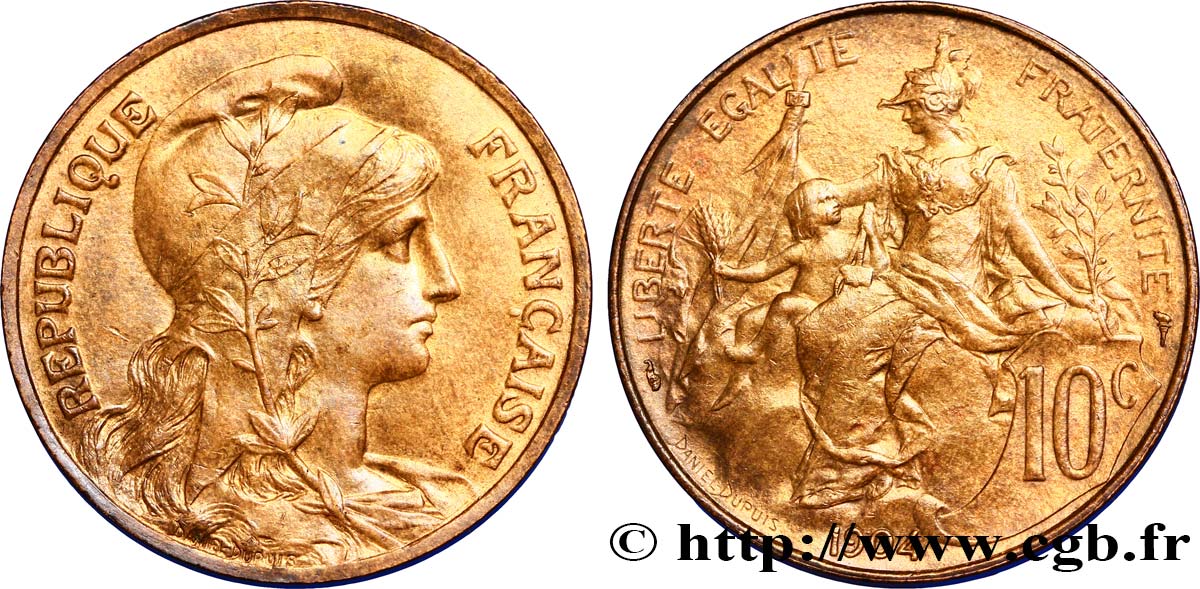 10 centimes Daniel-Dupuis 1904  F.136/13 VZ60 