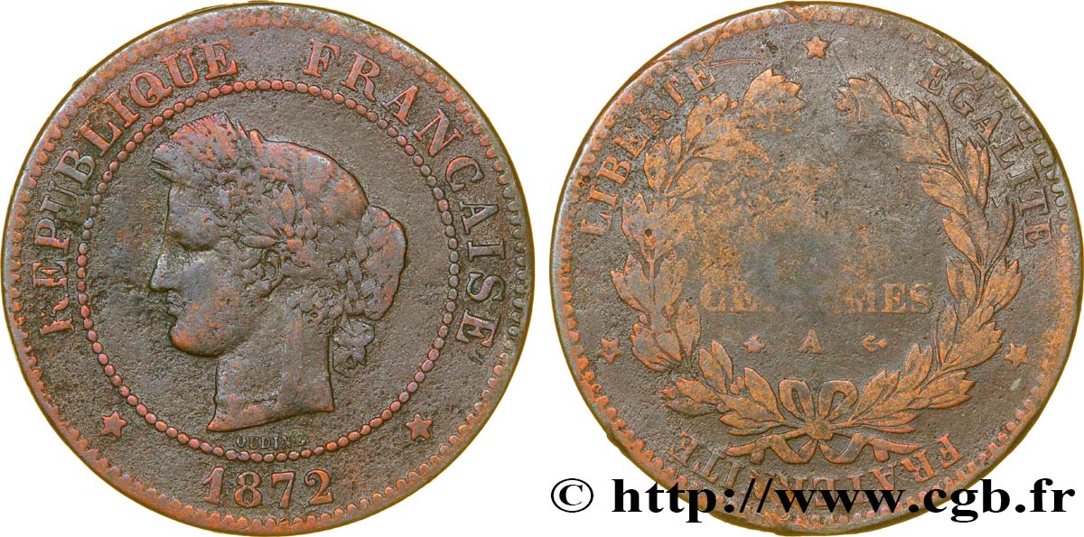 5 centimes Cérès 1872 Paris F.118/5 RC10 