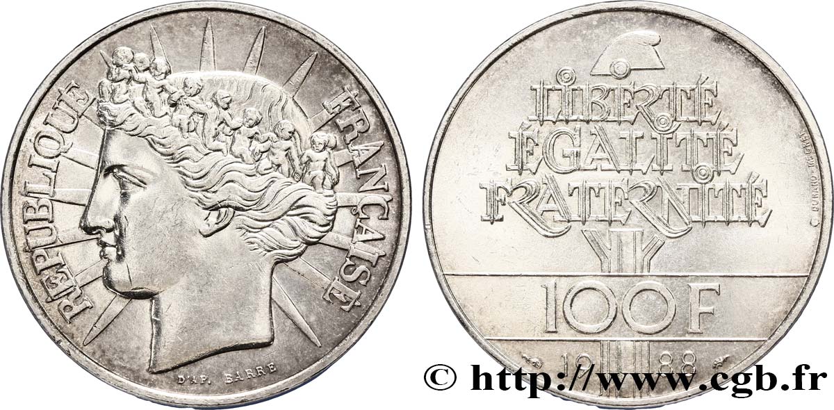 100 francs Fraternité 1988  F.456/2 VZ62 