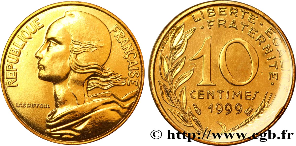 10 centimes Marianne 1999 Pessac F.144/43 FDC68 