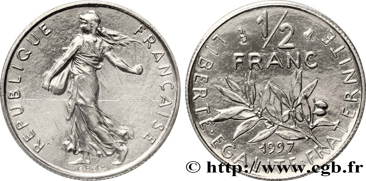 1/2 franc Semeuse 1997 Pessac F.198/40 MS68 