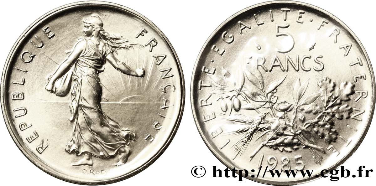 5 francs Semeuse, nickel 1985 Pessac F.341/17 FDC70 