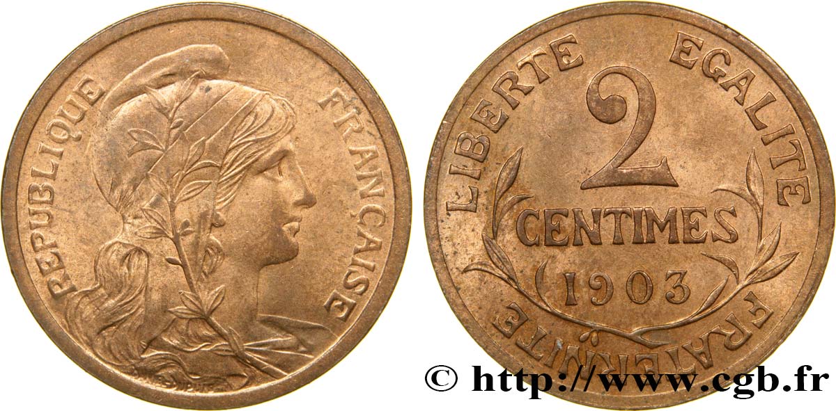 2 centimes Daniel-Dupuis 1903 Paris F.110/8 SPL62 