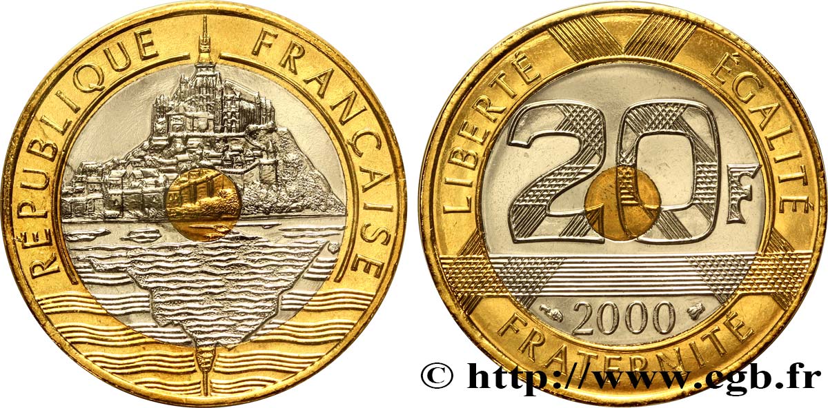 20 francs Mont Saint-Michel, BU (Brillant Universel) 2000 Pessac F.403/16 FDC68 