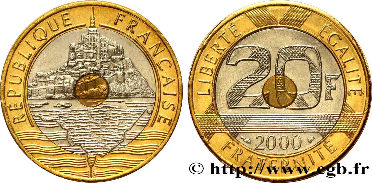 20 francs Mont Saint-Michel, BU (Brillant Universel) 2000 Pessac F.403/16 ST68 