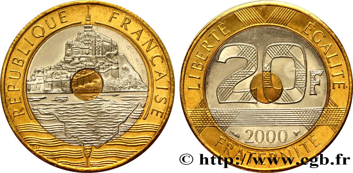 20 francs Mont Saint-Michel, BU (Brillant Universel) 2000 Pessac F.403/16 ST68 