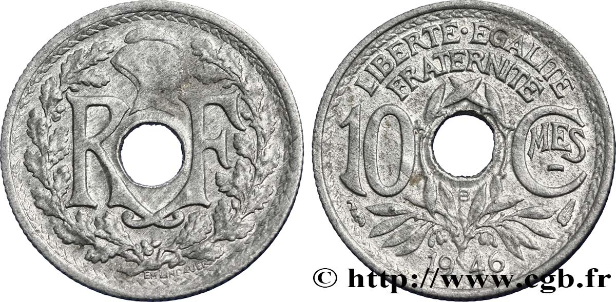10 centimes Lindauer, petit module 1946 Beaumont-Le-Roger F.143/5 TTB48 
