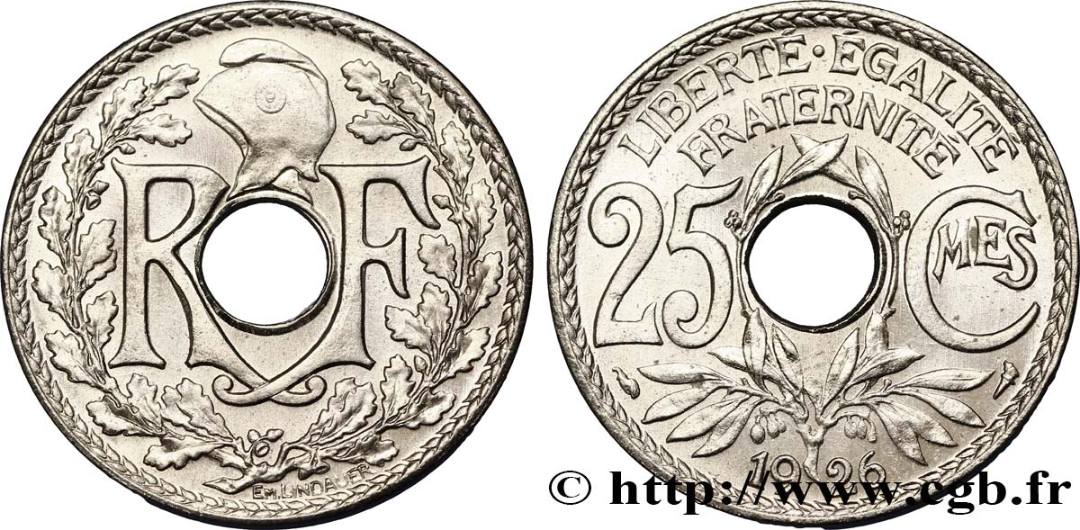 25 centimes Lindauer 1926  F.171/10 SPL64 