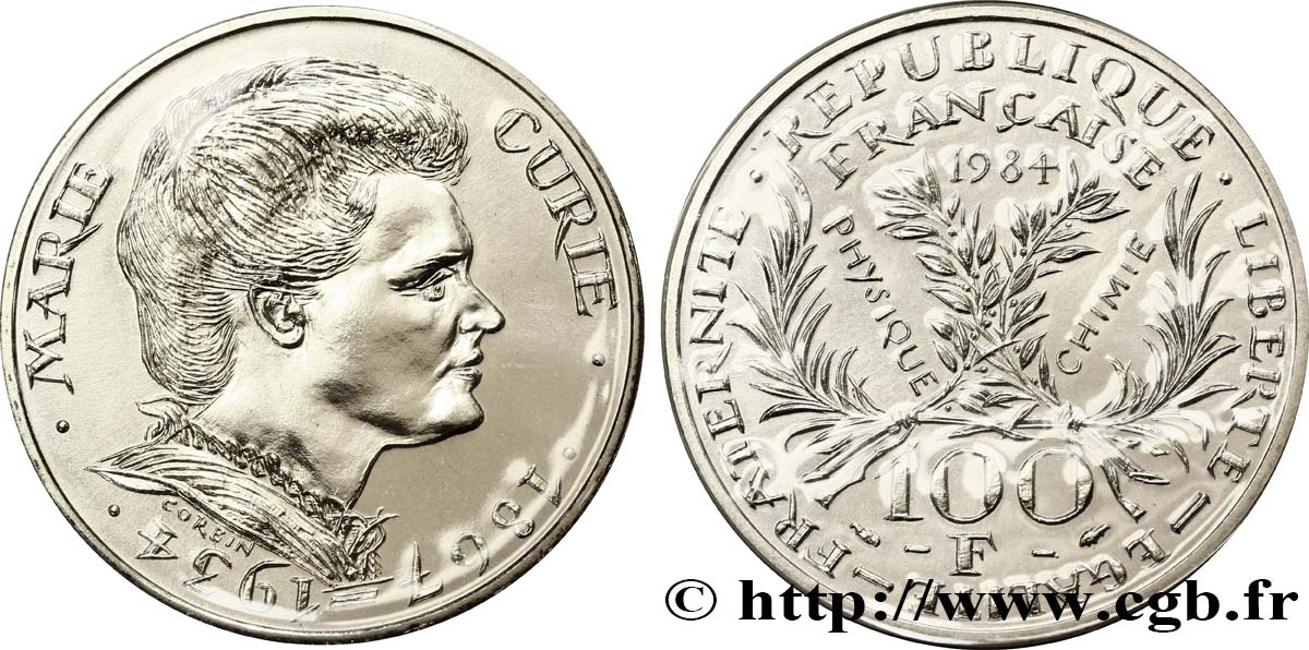 100 francs Marie Curie 1984  F.452/2 MS68 