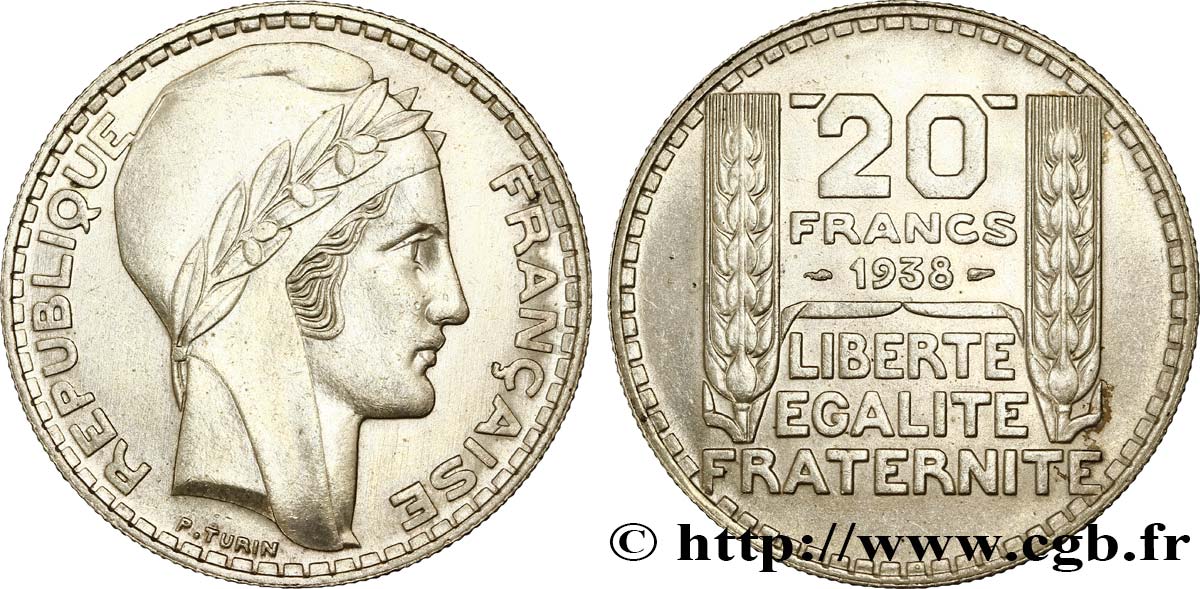 20 francs Turin 1938  F.400/9 SPL63 